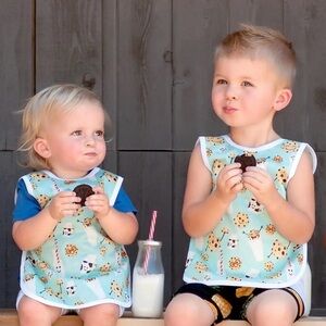BapronBaby Milk & Cookies Baby & Toddler Bib - fits 6 months up to 3T